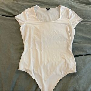 White Scoop Neck Women's bodysuit